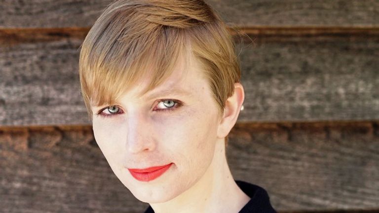 Chelsea Manning's first photo after she was released from prison. Pic: Twitter