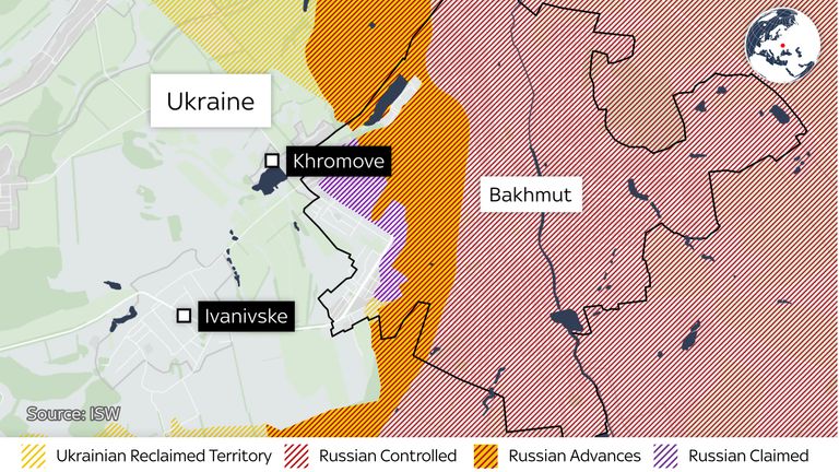 Bakhmut map