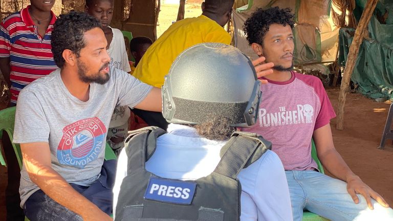 Taj-Elkatim Omer and Izzeldeen Adil were part of a neighbourood patrol before the army secured their area from the Rapid Support