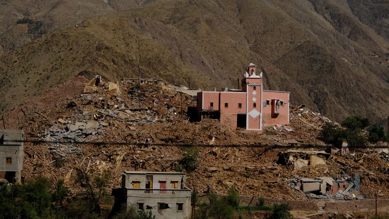 A destroyed village in the Atlas Mountains