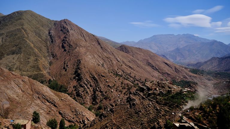 A destroyed village in the Atlas Mountains