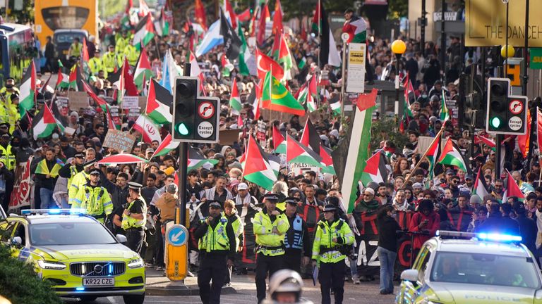 A protest was also held in Manchester